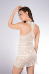 CLO Fortuna all-lace racerback mini dress