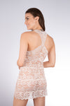 CLO Fortuna all-lace racerback mini dress