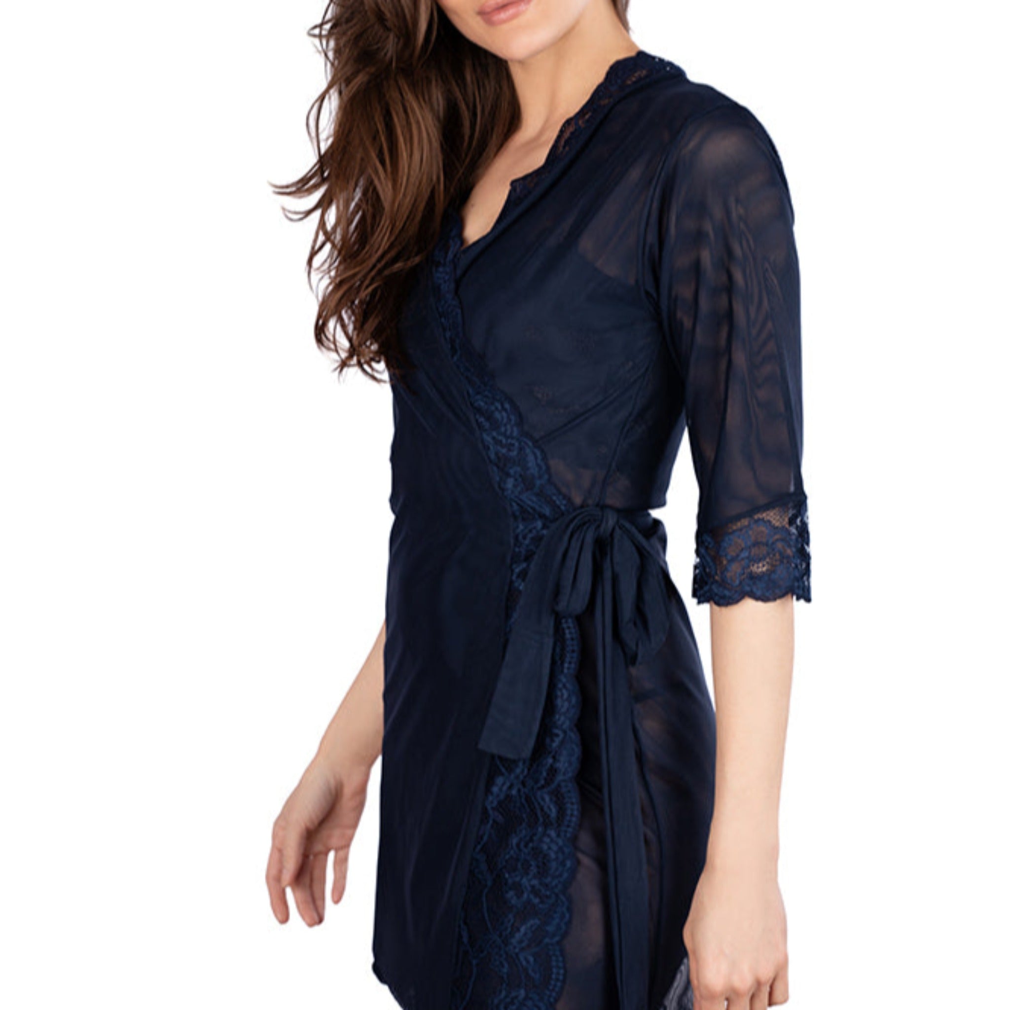 Fortuna Lace and Tulle wrap robe